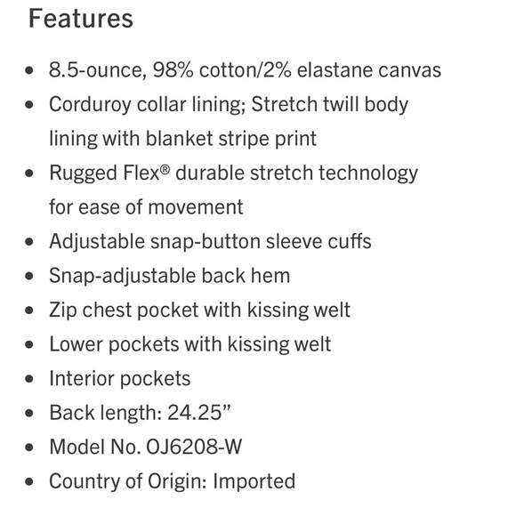 Carhartt Women’s Detroit Jacket with Dark Brown Corduroy Collar - Picture 7 of 8